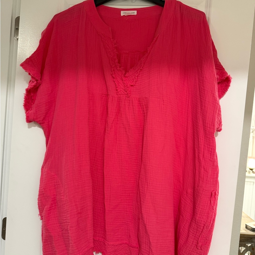 BloomChic Vibrant Pink Blouse